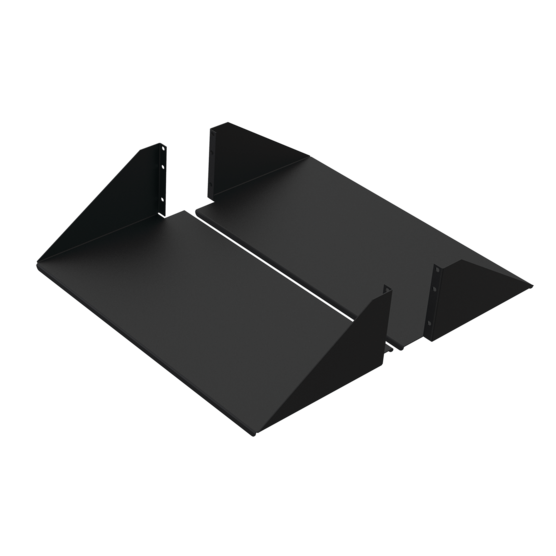Hoffman ESHD19 | Double-Sided Solid-Steel Shelf, fits 19 in. LAN R., Black, Steel