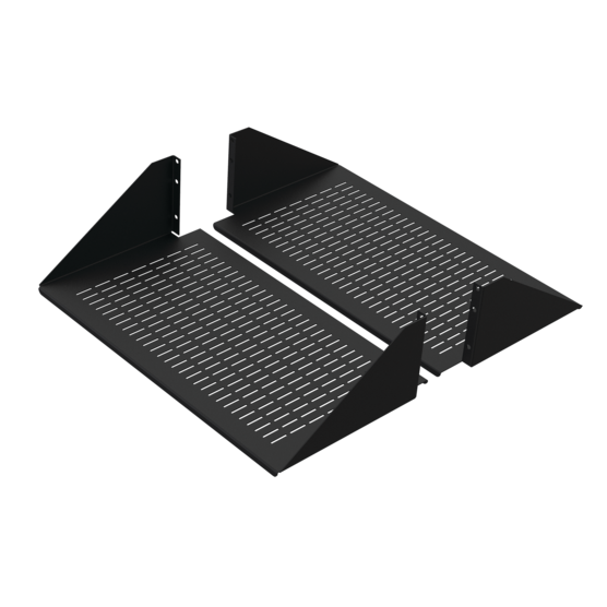 Hoffman ESHDV19 | Double-Sided Steel Vented Shelf, fits 19 in. LAN R., Black, Steel