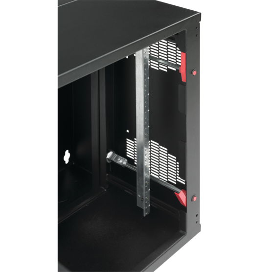 Hoffman EWMR24T | Rack Angles, fits 24.00, 12U, Black, Steel, Tapped