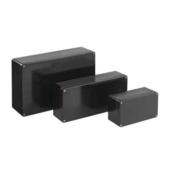 Hoffman EXE255250120 | Zonex Non-Metallic Terminal Enclosure, 250x255x120mm, Black, Fiberglass