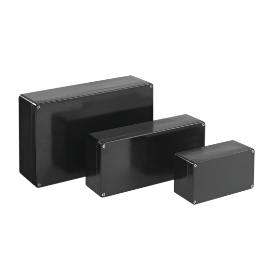 Hoffman EXE807555 | Zonex Non-Metallic Terminal Enclosure, 75x80x55mm, Black, Fiberglass