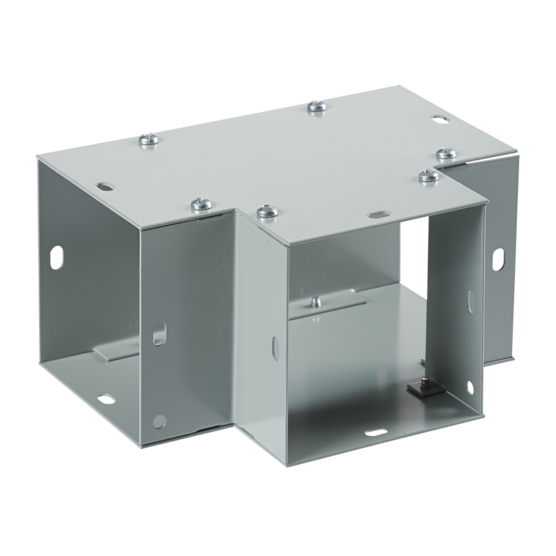 Hoffman F1010GT | 90-Degree Flush Tee, 10.00x10.00, Gray, Steel