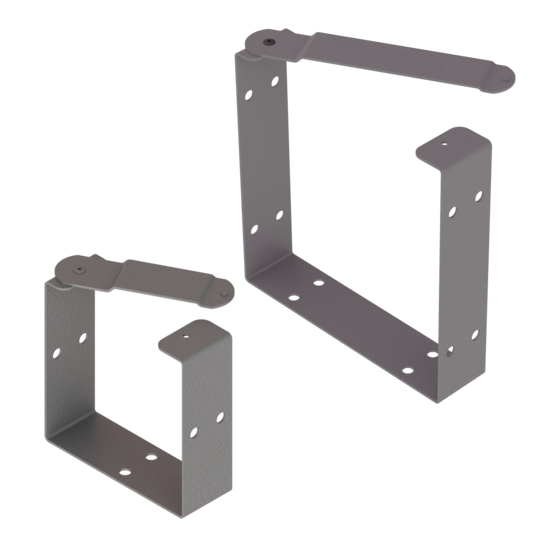 Hoffman F1010GUC | Universal U-Connector, fits 10.00x10.00, Gray, Steel