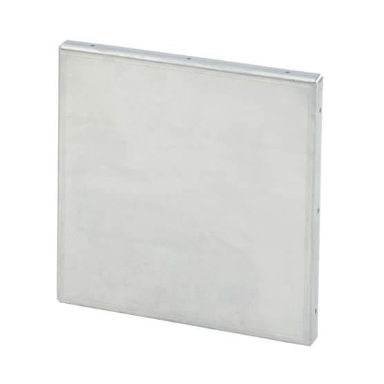 Hoffman F22GCPGV | Galvanized Closure Plate, 2.50x2.50, Steel, With Knockouts