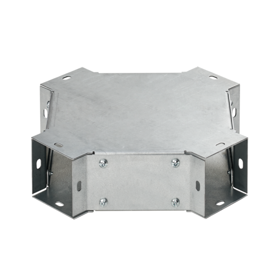 Hoffman F44XGV | Galvanized Cross Fitting, fits 4.00x4.00, Steel