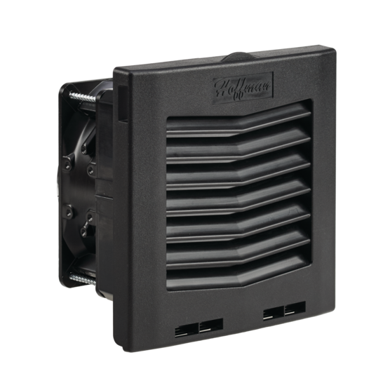Hoffman HF0524413 | HF05 Side-Mount Filter Fan, 24V, 35 CFM, Black