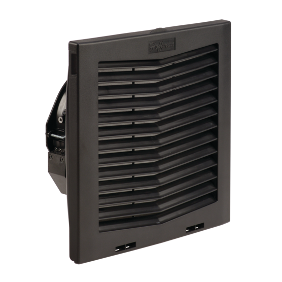 Hoffman HF1024513 | HF10 Side-Mount Filter Fan, 24V, 103 CFM, Black