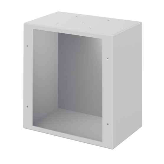 Hoffman LLB252512 | Solid-Back Body for InLine HMI, Type 4, fits 250x250mm, Lt Gray, Steel