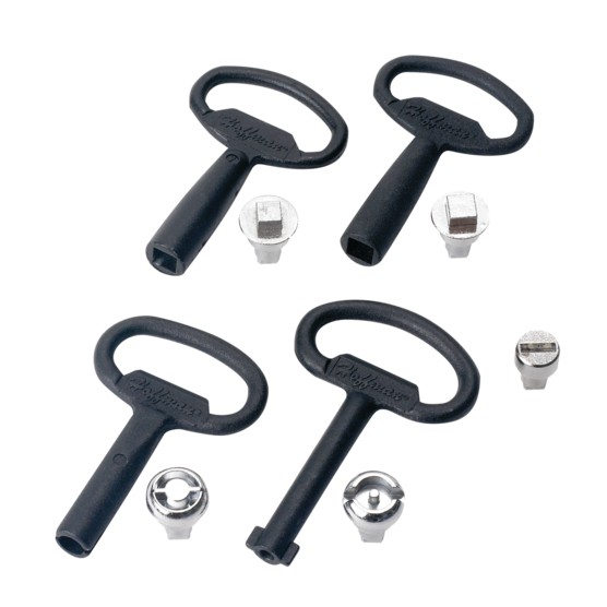 Hoffman LLKDBM3 | Lock Inserts, 3mm Double Bit, Chrome, Steel