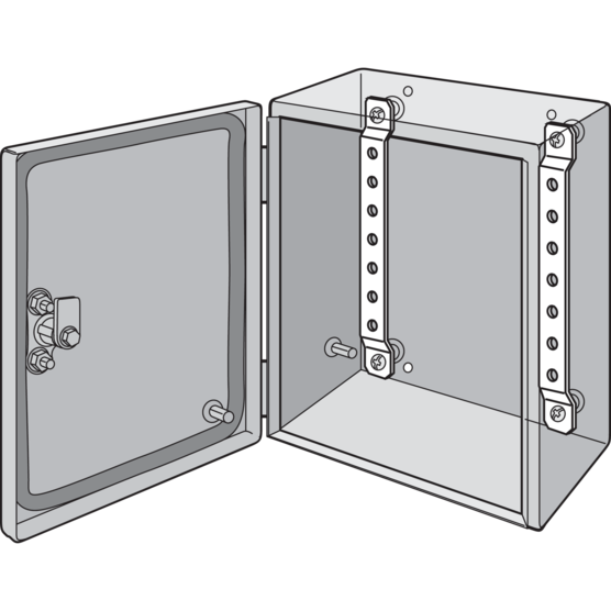 Hoffman LMK20 | DIN Rail or Panel-Mounting Brackets, fits 200mm, Steel