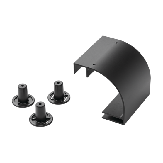 Hoffman LRD12BLK | Radius Drop Kit, fits 12.00, Black, Aluminum