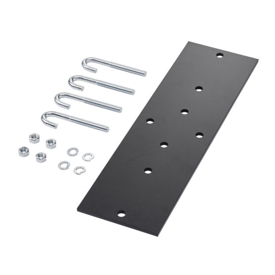 Hoffman LRRMPBLK18 | Rack-to-Runway Mounting Plate Kit, Fits 12.00 and 18.00, Black, Steel