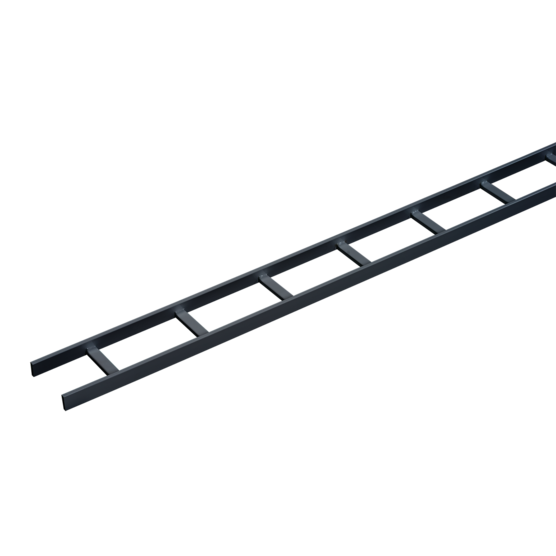 Hoffman LSS18BLK | Ladder Rack Straight Sections, 18.00 wide, Black, Steel