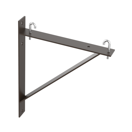 Hoffman LTSB12BLK | Triangle Support Bracket Kit, fits 6.00 and 12.00 inch racks, Black, Steel