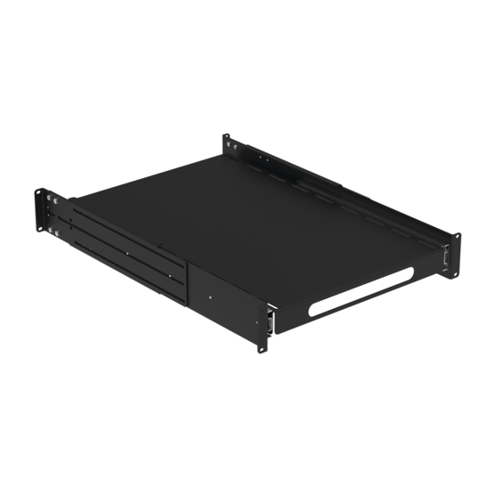 Hoffman P19SHP810B | Rack-Mount Sliding Shelf, 19in, 2U, fits 800-1000, Black