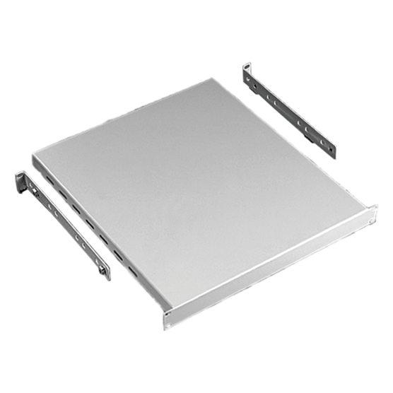 Hoffman P23VSH68B | Rack-Mount Shelf, fits 23in Rack, 800mm Max Depth, Black, Steel, Vented