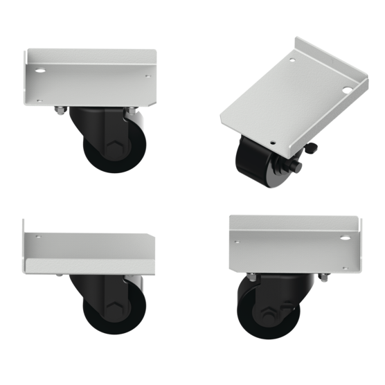 Hoffman P2ACK | ProLine G2 Caster Kit, Lt Gray, Polyamide/Steel