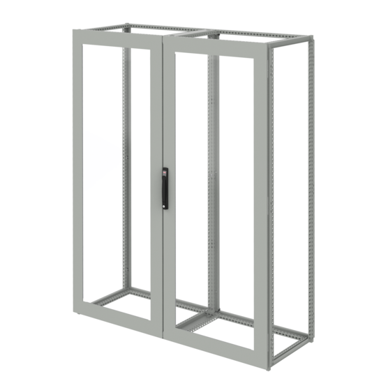 Hoffman P2DWOG2012 | ProLine G2 Window Overlapping Double Doors, fits 2000x1200mm, Aluminum, Glass