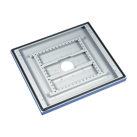 Hoffman PBSK66 | Base with Cutout for ProLine Sloped-Front HMI, fits 600x600mm, Lt Gray, Steel