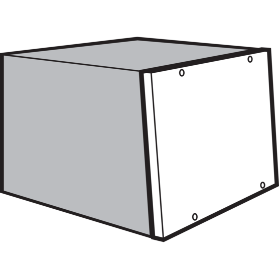 Hoffman PCS58FSS | Upper Front Cover for ProLine Sloped-Front HMI, fits 507/682x800mm, SS Type 304