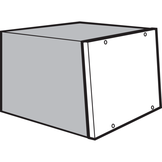 Hoffman PCS76F | Upper Front Cover for ProLine Sloped-Front HMI, fits 700x600mm, Lt Gray, Steel