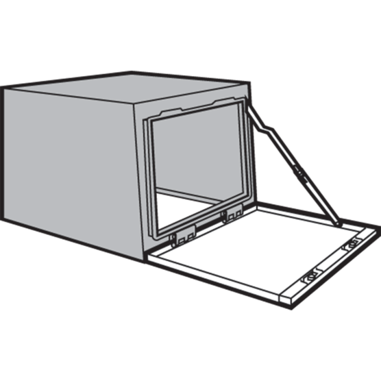 Hoffman PDW76W21 | Window (Small) Doors for Upper Front ProLine Sloped Fronts, fits 707/882x600mm, Painted