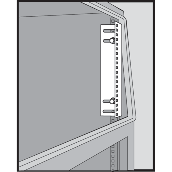 Hoffman PRA7TH | Rack Angle for ProLine Sloped-Front HMI Enclosure, 7U, Steel