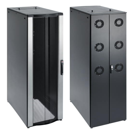 Hoffman PSCHCA20610B | ProLine FloTek HCA Server Cabinet, 2000x600x1000mm, Black, Steel, With Sides