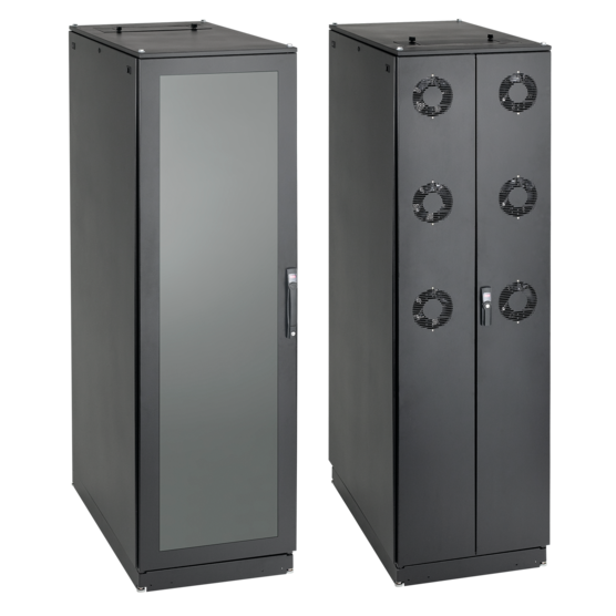 Hoffman PSFD20610B | ProLine FloTek FD Server Cabinet, 2000x600x1000mm, Black, Steel, With Sides
