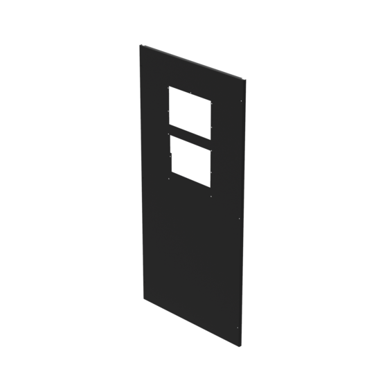 Hoffman PSS2010ACB | ProLine V/D and Server Cabinet, Type 12, fits 2000x1000mm, Black, Steel, AC Cutout