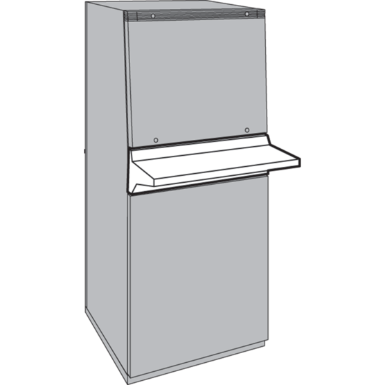 Hoffman PWD8 | PROLINE-PC Writing Desk, fits 800mm wide, Lt Gray, Steel