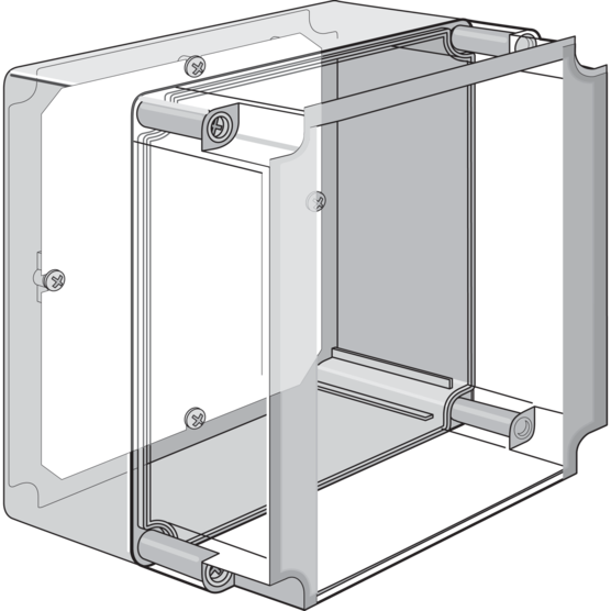 Hoffman Q1313PE | Panels, fits 125x125mm, Steel