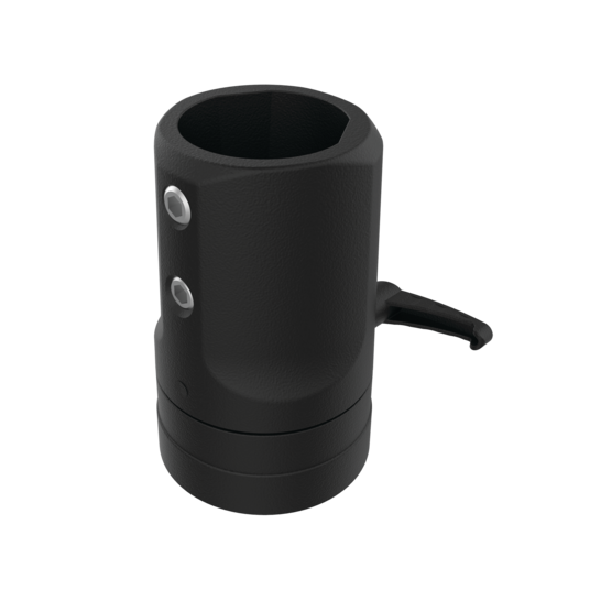 Hoffman S2MFC48 | Syspend 281-Max 48-mm Round Tube Flange Coupling, Black, Aluminum
