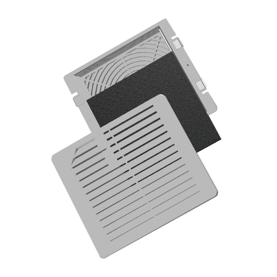 Hoffman TEP4UL12 | TFP Exhaust Grille, fits 4-in. Fan Pkg, Lt Gray, Composite