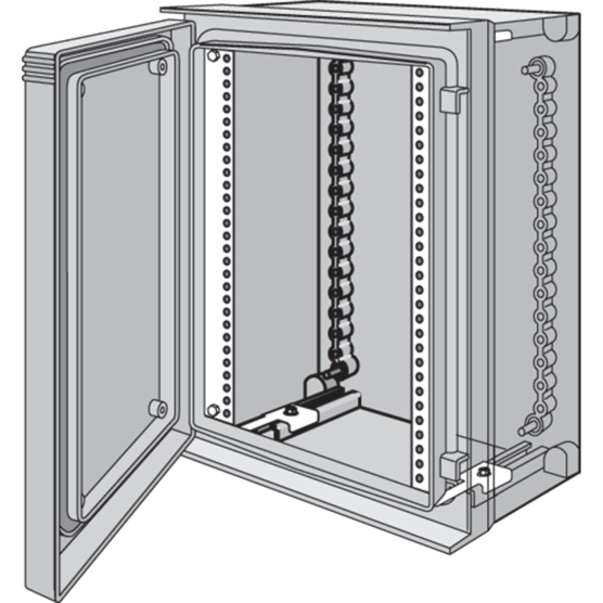 Hoffman UURA7560 | Ultrx Rack Angles (Type RA), fits 775mm Ultrx, Steel