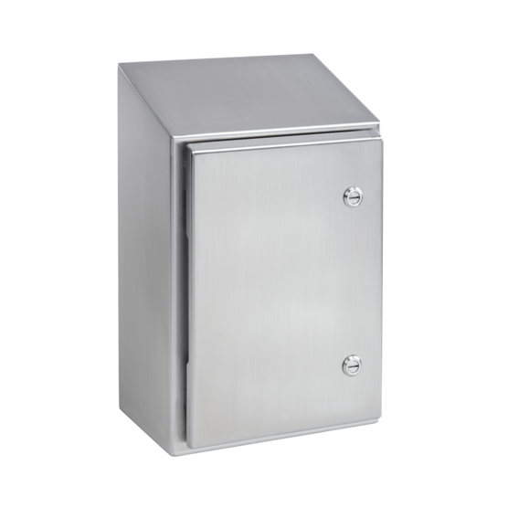 Hoffman WS363016SS | WaterShed, 304 SS, Wallmount Sloped Top, 1/4 Turn Latch, Type 4X, 36x30x16