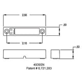 Honeywell Building Products 4939SN-WH | V-Plex Surface Mount Contact with Cover, White