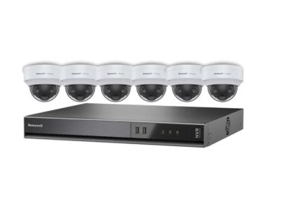 Honeywell Building Products HN35080202E65PK | 35 Series Day-Night Kit 8 Channel 2TB eNVR (x1) and 5MP Ball Cameras (x6)