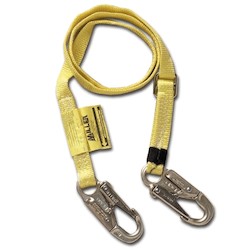 Honeywell Safety Products 210WLS-Z7/6FTYL | Miller Adjustable Webbing Lanyard, 3.6–6?ft x 1"