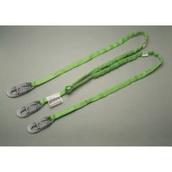 Honeywell Safety Products 232TWLS-Z7/6FTGN | ANSI Z359-2007 Compliant Two-legged, 6’ web lanyard with 3 locking snap hooks