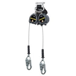 Honeywell Safety Products MFLEC2-3/6FT | 6-ft. twin PFL with galvanized steel cable lifeline and steel locking snap hooks