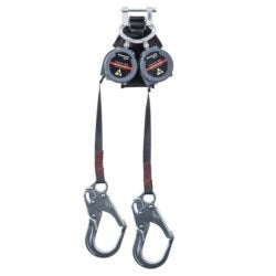Honeywell Safety Products MFLEW2-12/6FT | Turbolite Edge Personal Fall Limiter, Double Leg, Aluminum Locking Rebar Hooks, 6’