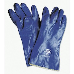 Honeywell Safety Products NK803/9 | Nitri-knit - Dipped Nitrile Glove - Interlock Knitted Liner - 12" (30cm) - Rough Grip - Blue