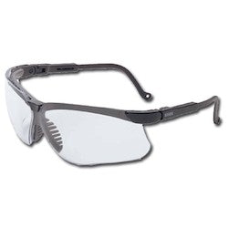 Honeywell Safety Products S3200 UVX | Uvex Genesis Safety Glasses, Black Frame, Clear Lens, Ultra-Dura Hardcoat