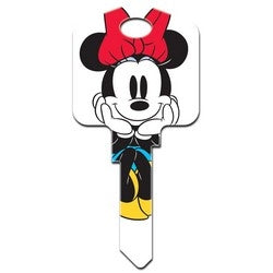 Howard Keys KW-D117 | Decorative Key Blank, Kwikset, Disney Minnie Mouse Bow Design, Individually Carded