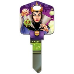 Howard Keys KW-D96 | Decorative Key Blank, Kwikset, Large Headed, Painted, Disney Evil Queen Design, Individually Carded