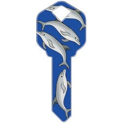 Howard Keys KW-HK13 | Decorative Key Blank, Kwikset, Dolphins Design