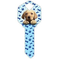 Howard Keys KW-HK30 | Decorative Key Blank, Kwikset, Puppy Design
