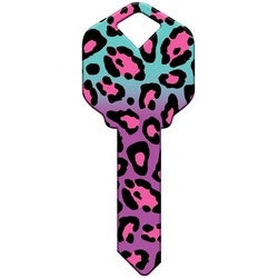 Howard Keys KW-HK42 | Decorative Key Blank, Kwikset, Fashion Leopard Design