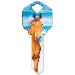 Howard Keys KW-HK55 | Decorative Key Blank, Kwikset, Horse Design